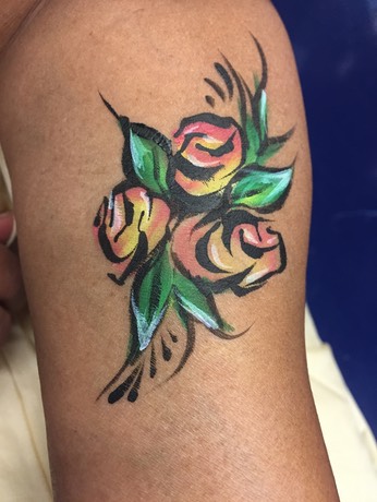 #flowers #snappyfacepainting #tribal #tattoo #facepaint #rose