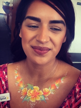 #flowers #spring #snappyfacepainting #facepaint #yellow #orange