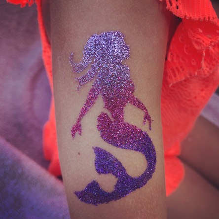 SnappyFacePainting Mermaid GlitterTattoo